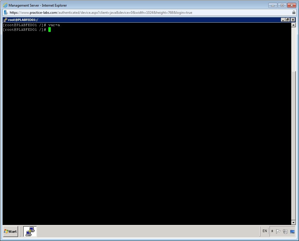Practice Labs screenshot.